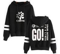 GJDNCIQ CORTIS Color Outside The Lines Unisex Pocketless Long Sleeve Sweatshirt for Men and Women Merch Pullover (Black,S)