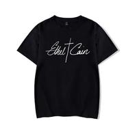 GJDNCIQ Ethel Cain Signature Inspired T-Shirt - Minimalist Unisex Graphic Tee - Indie Artist Aesthetic Merch for Fans (Black,S)