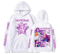 GJDNCIQ Fanmerch Mira Rumi Zoey Huntrix Hoodie Harajuku Pullover Tops Man Woman Sweatshirt Fans Gift (S,white)