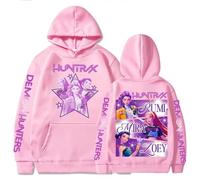 GJDNCIQ Fanmerch Mira Rumi Zoey Huntrix Hoodie Harajuku Pullover Tops Man Woman Sweatshirt Fans Gift (XXS,pink)