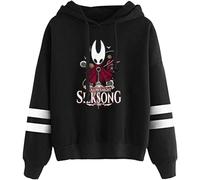 GJDNCIQ Hollow Knight Silksong Logo Hoodie Sweatshirt Women Man Casual Long Sleeve Pullover 2025 Fashion Wearing Top (Black,M)