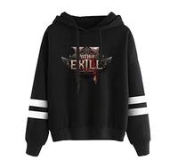 GJDNCIQ Hot Game Path Of Exile 2 Merch Hoodies Pocketless Parallel Bars Sleeve Sweatshirt Woman Man Clothes (BLACK,L)