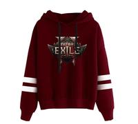 GJDNCIQ Hot Game Path Of Exile 2 Merch Hoodies Pocketless Parallel Bars Sleeve Sweatshirt Woman Man Clothes (red,XL)