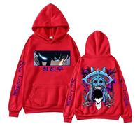 GJDNCIQ Hot Game Solo Leveling Merch Hooded Women Men Fashion Casual Hooded Sweatshirts Pullovers (Red,M)