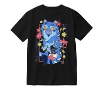 GJDNCIQ Hunter Tiger T-Shirt - Kpop Demon Hunters Graphic Tee - Unisex Streetwear Merch for Fantasy Idol Fans (Black1,XL)