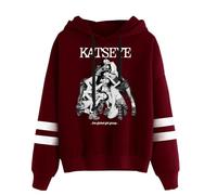 GJDNCIQ Katseye Tour Merch Hoodies Pocketless Parallel Bars Sleeve Sweatshirt Woman Man Clothes (Wine Red,XS)
