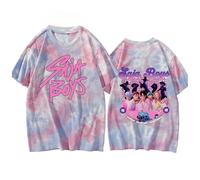 GJDNCIQ Saja Tie Dye Shirts Boys Unisex Round Neck Short Sleeve Tee Fans Gift (XS,B)