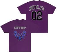 GJDNCIQ Sturniolo Triplets Let's Trip T-Shirt Crerwneck Short Sleeve Tee Women Men Streetwear Tops (Purple,XL)