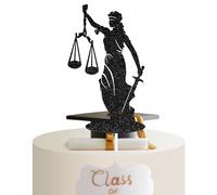 GJdundun Congrats Lady Justice Cake Topper, Congrats Lawyer Cake Topper | What Like It's Hard, Case Closed, Passed the Bar, Law School Graduation Party Decorations