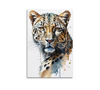 GJDYMX Animal Poster Watercolor Painting of A Cheetah Poster Decorative Painting Canvas Wall Posters And Art Picture Print Modern Family Bedroom Decor Posters 08x12inch(20x30cm)