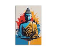 GJDYMX Art Buddhism Poster Watercolor Painting Buddha Poster Decorative Painting Canvas Wall Posters And Art Picture Print Modern Family Bedroom Decor Posters 16x24inch(40x60cm)