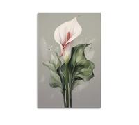 GJDYMX Beautiful Botanical Poster Watercolor Calla Lily Poster Decorative Painting Canvas Wall Posters And Art Picture Print Modern Family Bedroom Decor Posters 16x24inch(40x60cm)