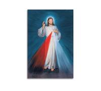 GJDYMX Christian Poster Jesus Holy Poster Decorative Painting Canvas Wall Posters And Art Picture Print Modern Family Bedroom Decor Posters 12x18inch(30x45cm)
