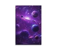 GJDYMX Landscape Poster Cosmic Planet Purple Travels through Space Poster Decorative Painting Canvas Wall Posters And Art Picture Print Modern Family Bedroom Decor Posters 20x30inch(50x75cm)