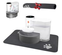 GJEASE Smart Pet Water Fountain No Filter,Wireless Cat Water Fountain Cordless,Battery Operated Filterless Cat Water Fountain