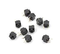 GJEXXPTST Rocker Switch 10pcs/lot Mouse Square Micro Button EVQP0E07K Black Spots
