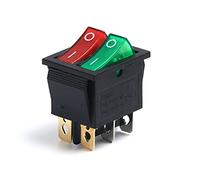 GJEXXPTST Rocker Switch 1pcs 2pcs 31 * 25mm DPST lamp 6PIN snap-on ON/Off Position Boat-Shaped Double 16A/250V Copper