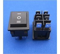 GJEXXPTST Rocker Switch 1pcs 6 pin 3 Files 30A 250VAC ON-Off-ON Button with Light high Current Power Temperature Resistance(Without Light 30a)
