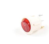 GJEXXPTST Rocker Switch 5/10PCS 23MM Diameter Small Round Boat Switches 2/3Pin 2/3 Position 6A/250VAC 10A/125VAC Button with Light