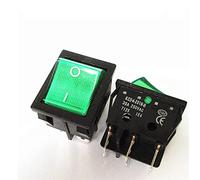 GJEXXPTST Rocker Switch KCD4 Special for Welding Machine 30A 250V high Current 22 * 29 red Copper Power 4Pin Button Electrical Accessories(1pcs 6pin Green)