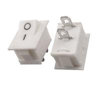 GJEXXPTST Switch 10 Pcs AC 6A/250V 10A/125V 2 Pin SPST ON/Off Position Boat Rocer White