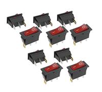 GJEXXPTST Switch 10pcs 3 Pin SPST Neon Light On/Off Rocer AC 250V/10A 125V/15A