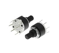 GJEXXPTST Switch Encoder 100PCS SR16 Plastic 16MM Rotary Band 2 Pole 3 4 Position 1 5 6 8 Handle Length 15MM Axis(2 Pole 3)