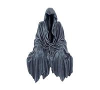 GJFASGF Grim Reaper Statue Bookshelf Decor, Halloween Gothic Decorations, Black Robe Spooky Resin Figurine Home Indoor Decoration