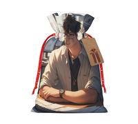 Gjgdbxdw Christmas Gift Bags with Programmer Programming Code Print,Drawstring Gift Bag for Storing Candies and Snacks for Festivals Small