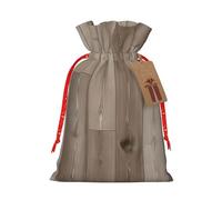 Gjgdbxdw Christmas Gift Bags with Retro Rough Oak Wall Print,Drawstring Gift Bag for Storing Candies and Snacks for Festivals Medium