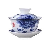 GJgfjGHK Tea Infuser Mug Jingdezhen Ceramic Gaiwan Teacup Handmade Tea Tureen Boutique Tea Bowl Chinese Porcelain Teaware Accessories Drinkware(C 170ml)