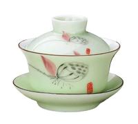 GJgfjGHK Tea Infuser Mug Jingdezhen Ceramic Gaiwan Teacup Handmade Tea Tureen Boutique Tea Bowl Chinese Porcelain Teaware Accessories Drinkware(K 190ml)