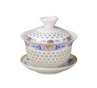 GJgfjGHK Tea Infuser Mug Jingdezhen Ceramic Gaiwan Teacup Handmade Tea Tureen Boutique Tea Bowl Chinese Porcelain Teaware Accessories Drinkware(I 160ml)