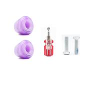 GJGHKLHL 1 Pair 82A Rubber Brake Stoppers Block ，Roller Skating Shoes Head ，Double Row Roller PU High Elasticity And Wear Resistant Brakes(PurpleWhite)
