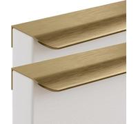 GJGHKLHL Aluminium Alloy Invisible Handle Cabinet Finger Edge Pull DrawerHandles Furniture Knobs Gold 2 Pieces(Hole Distance 288mm)