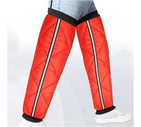 GJGHKLHL Cold and Warm For Men and Women Windproof Knee Plush Lining Night Reflective Strips Widened Elastic Band Water proof Thickened Shin Guards(Black,70cm)