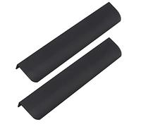 GJGHKLHL Concealed Handles Aluminium Alloy Invisible Door Knob Wardrobe Kitchen Cabinet Drawer Black 2 Pieces(Overall Length 400mm)