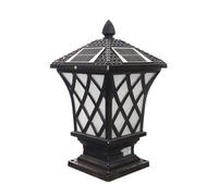 GJGHKLHL Post Lights， Sol Power La Po Lig Black/Ru Go Gr Lampsha Colu Farmhou Outdo Light Gard Mou Landsca Lantern(Dark,20CM)