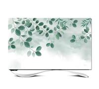 GJGHKLHL Simple Modern Style Tv Cover Soft Fabric Covers Indoor Dust-proof 3D Leaves Flower Pattern Waterproof LCD LED HD Display Dust,Color:A(A,37 39in(93x60cm))