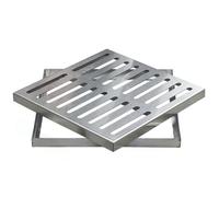 GJGSW Stainless Steel Drain Cover with Frame, Heavy Duty Vehicle Rated for Road, Indoor/Outdoor Use in Kitchen, Bathroom(304 Stainless Steel,40 * 40 * 3cm)