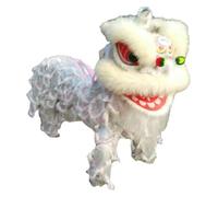 GJHGNFRDK Chinese Dragon Dance Lion, Lion Dance Costume Multicolor for 2 People Chinese New Year Performance Festivals(White)