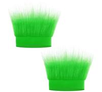 GJHJNSTG 2Pcs Green Hairy Costume Headband, Fun & Fuzzy Crazy Hair Wig Troll Hair Accessories for Sports Parties, Costume, Cosplay, Halloween, Fit Kids/Teens/Adults