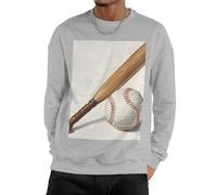 GJHKSSVB Hand Drawn Baseball Bats And Ball Men'S Sweatshirt Casual Long Sleeve Pullover Black Fall Winter Warm Sweatshirts Fashion Pullovers, Gray, Large-4X-Large