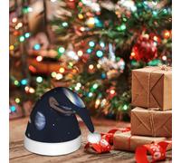 GJHKSSVB Santa Hat For Kids, Planet Stars And Milky Way Galaxy Funny Christmas Hats Warm Comfort Velvet Holiday Xmas Hat For Boys Girls New Year Festive Party Decoration