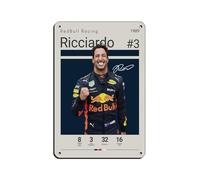 GJHTQLP Daniel Ricciardo Tin Sign Vintage Metal Pub Club Cafe Bar Home Wall Art Decoration Poster Retro 8x12inch(20x30cm)