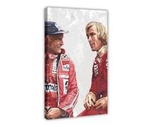GJHTQLP Niki Lauda & James Hunt Canvas Poster Bedroom Decor 20x30inch(50x75cm)
