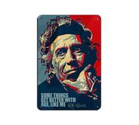 GJHTQLP Poster Keith Richards 32 Tin Sign Vintage Metal Pub Club Cafe Bar Home Wall Art Decoration Poster Retro 8x12inch(20x30cm)
