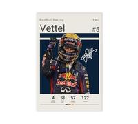 GJHTQLP Sebastian Vettel 1 Canvas Poster Wall Art Decor Print Picture Paintings for Living Room Bedroom Decoration 16x24inch(40x60cm)