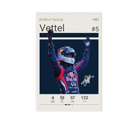 GJHTQLP Sebastian Vettel Canvas Poster Wall Art Decor Print Picture Paintings for Living Room Bedroom Decoration 12x18inch(30x45cm)