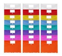 GJIE Clear Plastic Wallets A4 Plastic Folders 8 Colors 24 Pack, Punched Pockets A4 Polly Pockets Stationery, Document Files Popper Wallet for Ring Binder Folders, Lever Arch Files (Colorful)